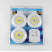 Set de 3 lampi LED cu timer si telecomanda